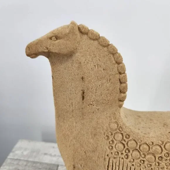 Vintage Mid-Century Marbell Majestic Stylised Sculpture Stone Art Horse Figurine - Picture 7 of 10